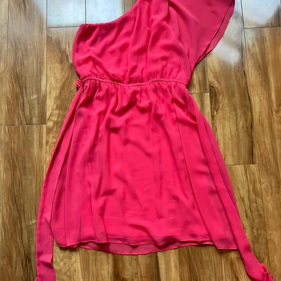 Express One-Shoulder Pink Dress - Picture 1 of 3